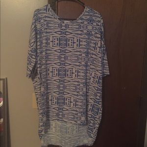 White/Blue Patterned Irma